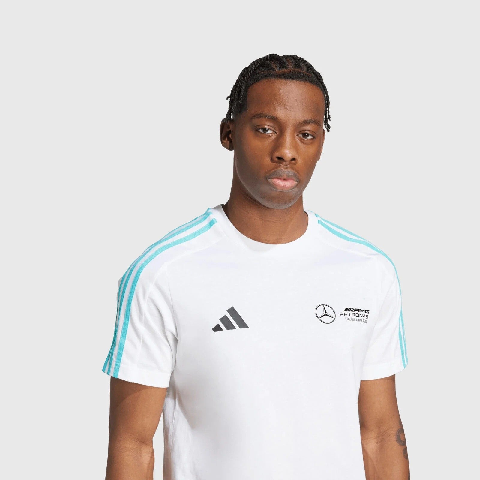 Mercedes-AMG F1 Adidas Maglietta Stripe con grafica DNA White - 87251
