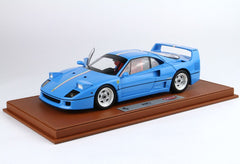 Ferrari F40 1987 Azzurro striscia tricolore IT cerchi argento 1:18 - 87345
