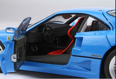 Ferrari F40 1987 Azzurro striscia tricolore IT cerchi argento 1:18 - 87350