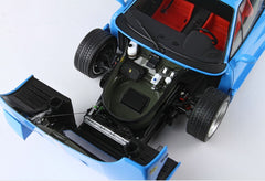 Ferrari F40 1987 Azzurro striscia tricolore IT cerchi argento 1:18 - 87351