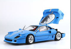 Ferrari F40 1987 Azzurro striscia tricolore IT cerchi argento 1:18 - 87353