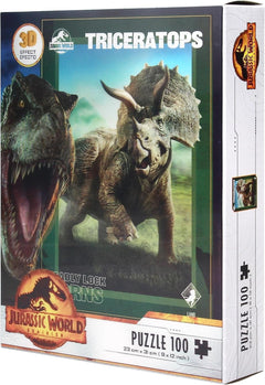 Jurassic World Triceratops 3d Eff 100pcs Puzzle 23x31 - 87421