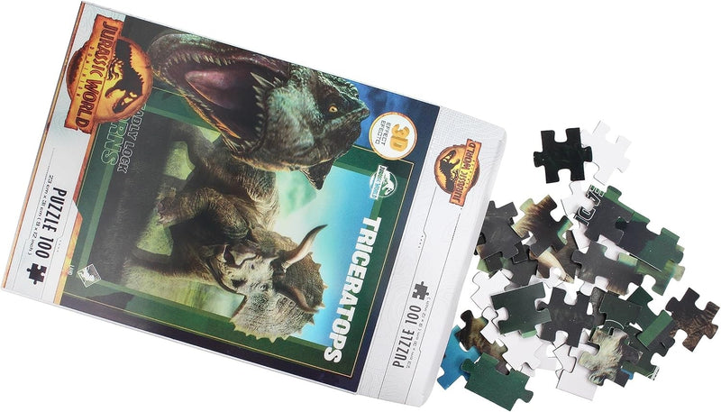 Jurassic World Triceratops 3d Eff 100pcs Puzzle 23x31 - 87424