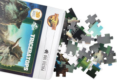 Jurassic World Triceratops 3d Eff 100pcs Puzzle 23x31 - 87425