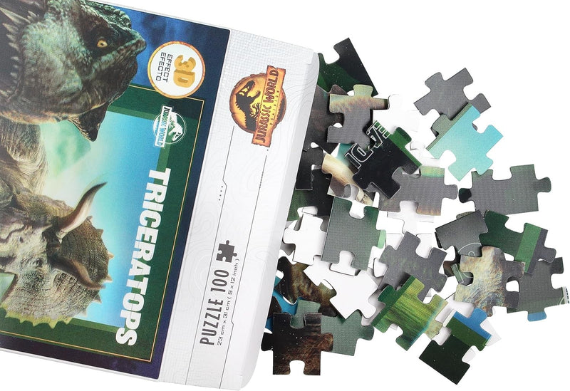 Jurassic World Triceratops 3d Eff 100pcs Puzzle 23x31 - 87425