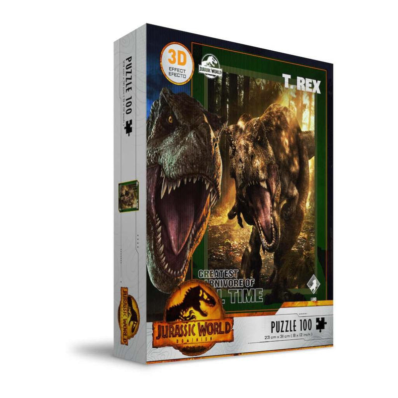 Jurassic World T-Rex Poster 3d Eff 100pcs Puzzle 23x31 - 87427