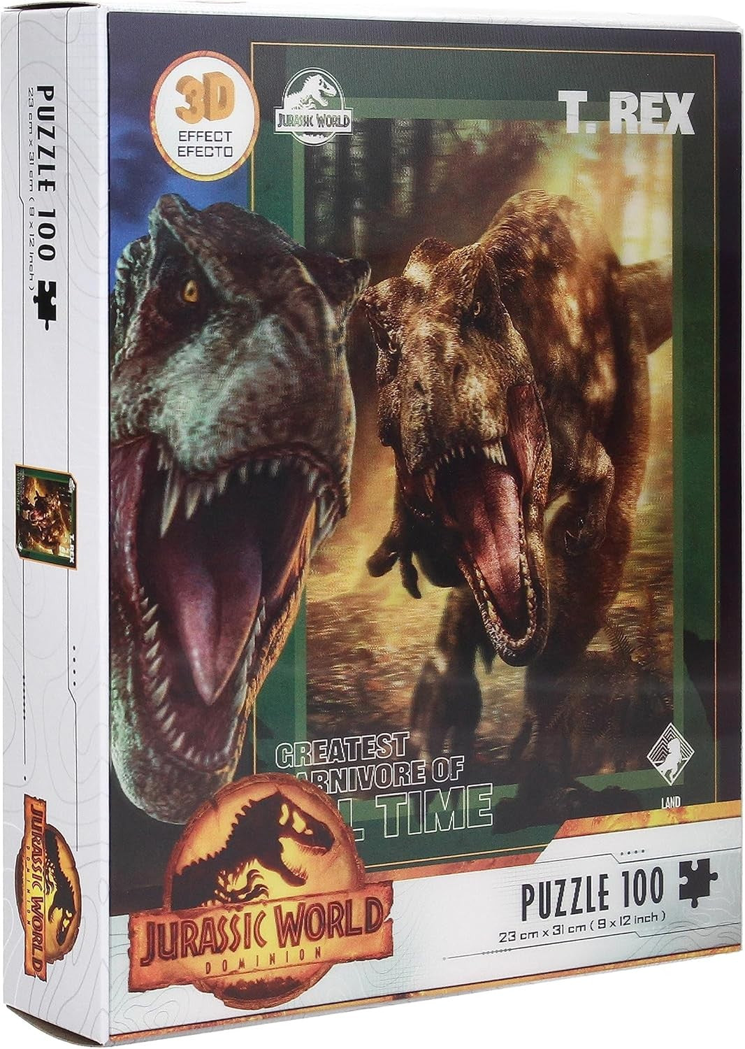 Jurassic World T-Rex Poster 3d Eff 100pcs Puzzle 23x31 - 87428