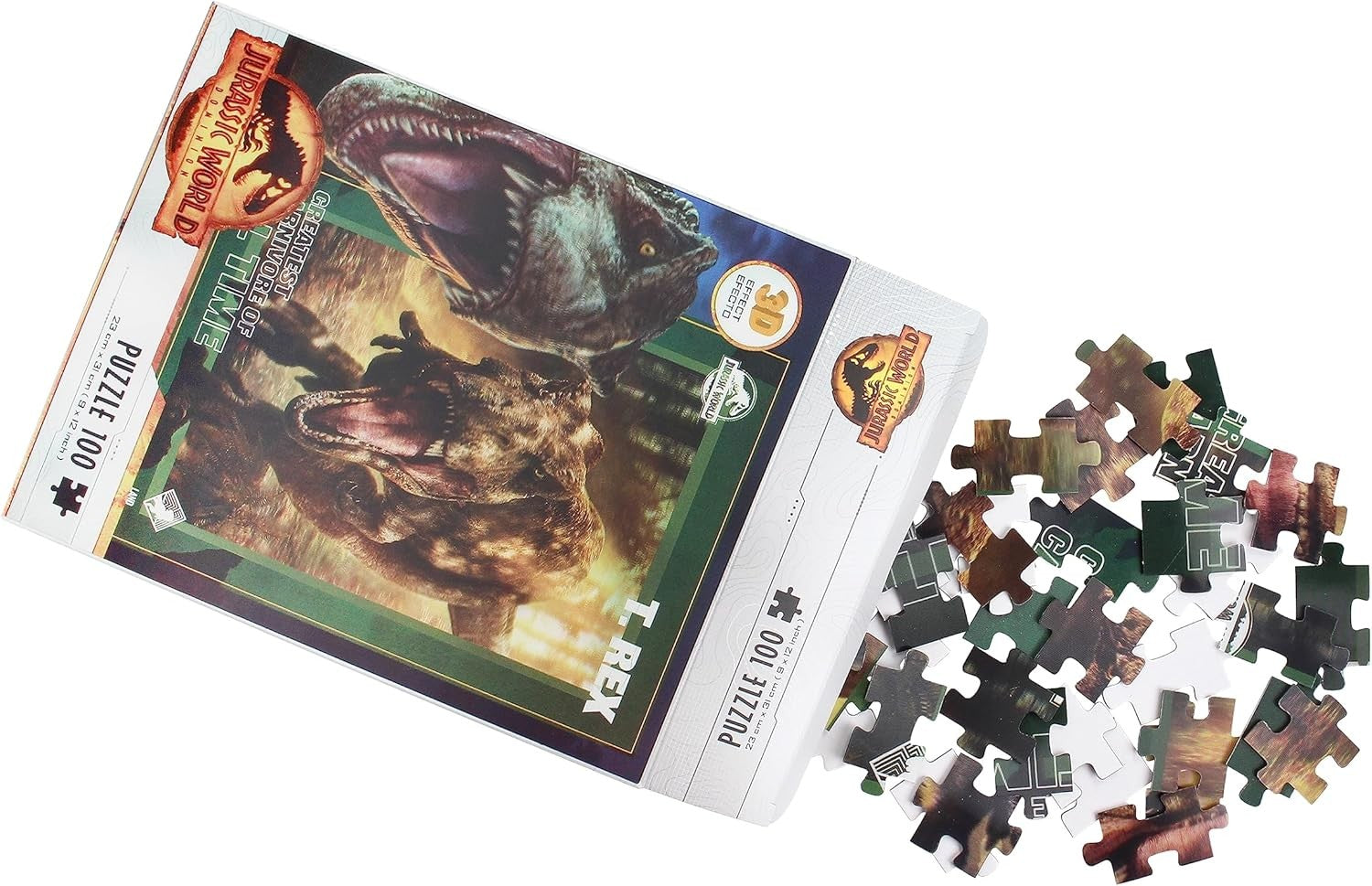 Jurassic World T-Rex Poster 3d Eff 100pcs Puzzle 23x31 - 87431