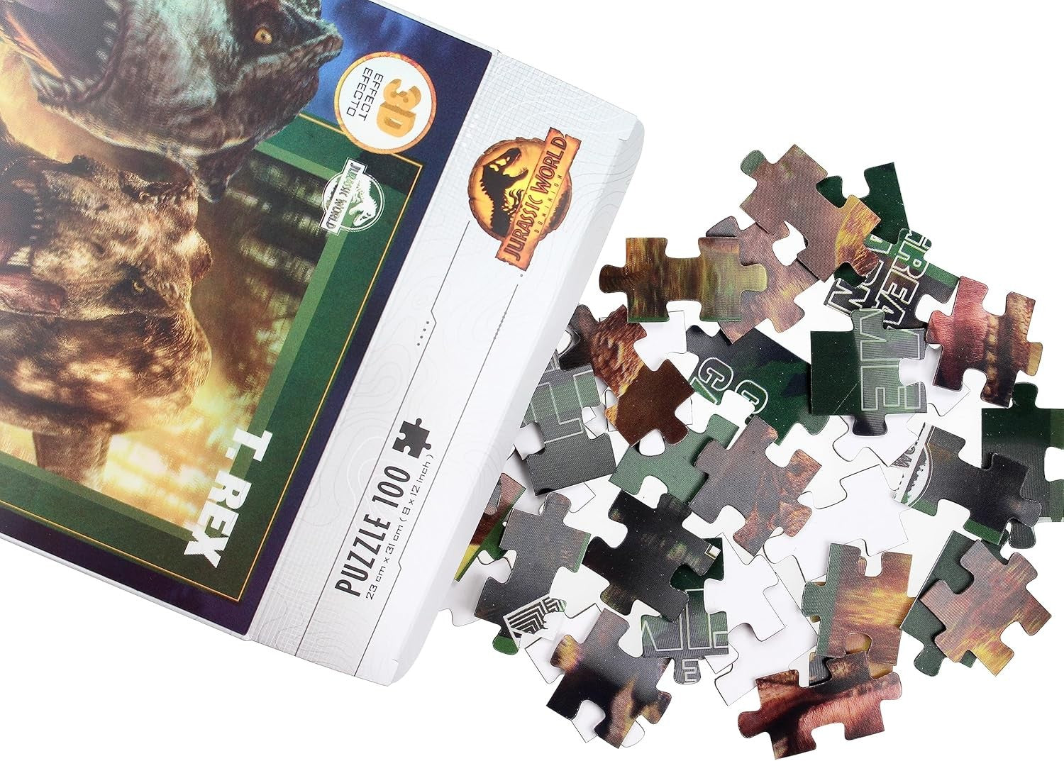 Jurassic World T-Rex Poster 3d Eff 100pcs Puzzle 23x31 - 87432