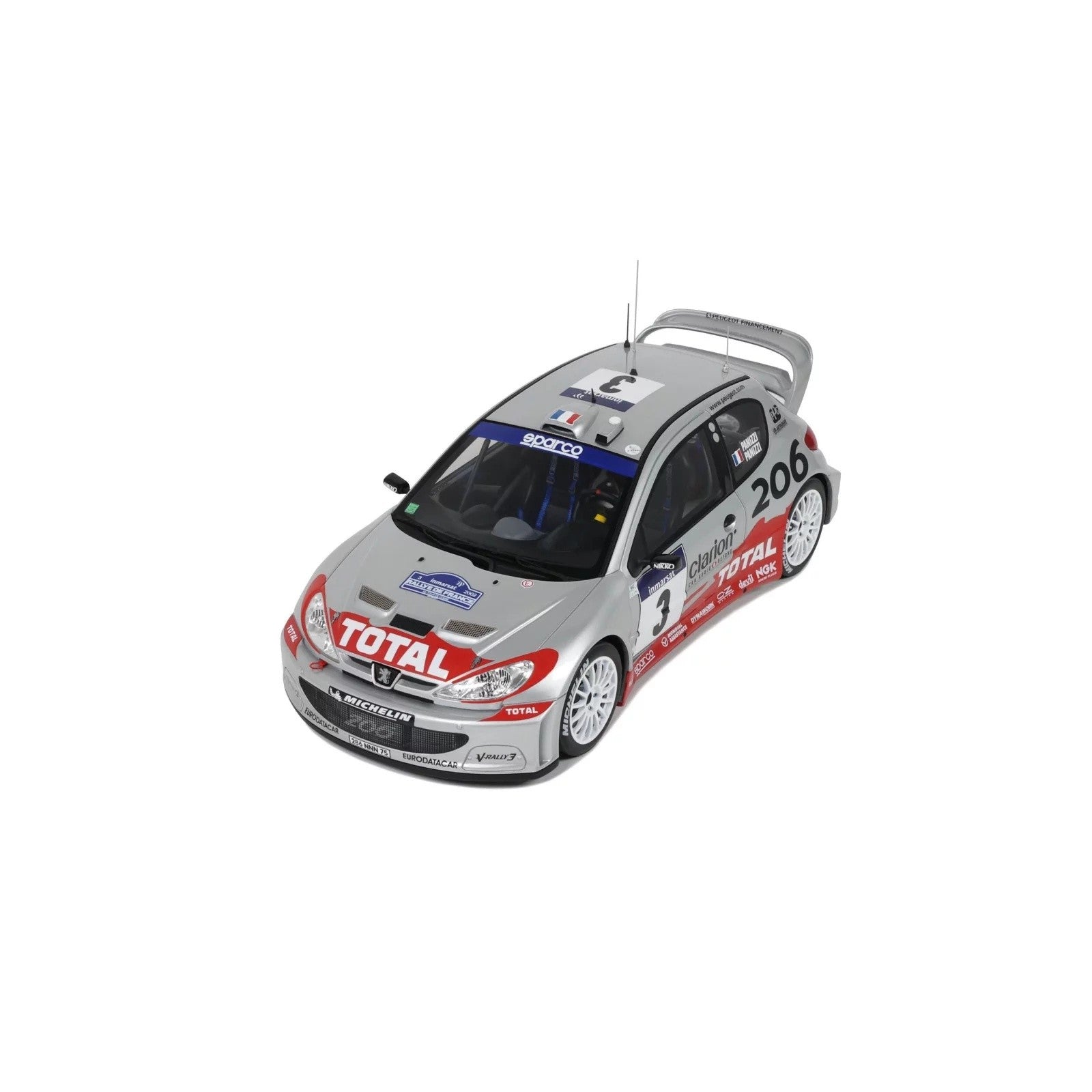 Peugeot 206 WRC Tour de Corse 2002 Gilles Panizzi - Hervé Panizzi 1:18 - 87492
