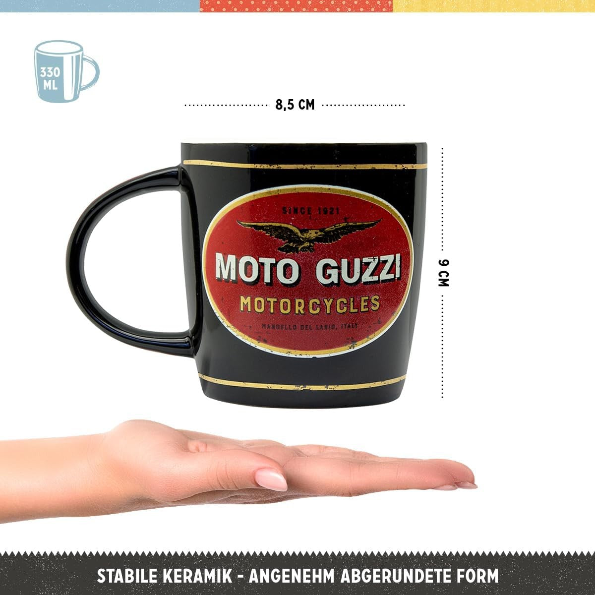 Moto Guzzi Ceramic Mug Tazza 8,5 x 9 cm (340 ml) - 87502