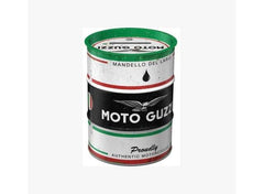 Metal Money Box Oil Barrel Salvadanaio Moto Guzzi Ø 9,3 x 11,7 cm - 87507