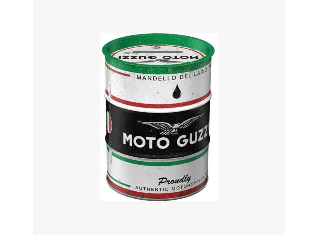 Metal Money Box Oil Barrel Salvadanaio Moto Guzzi Ø 9,3 x 11,7 cm - 87507