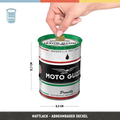 Metal Money Box Oil Barrel Salvadanaio Moto Guzzi Ø 9,3 x 11,7 cm - 87508