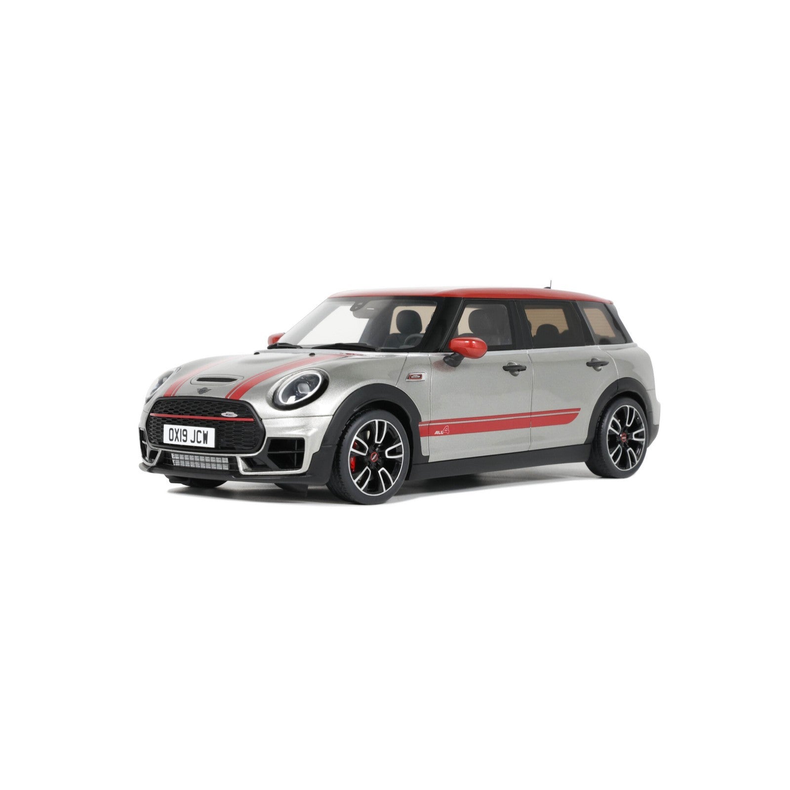 Mini Clubman (F54) JCW 2021 Melting Silver III Red Deco 1:18 - 87577