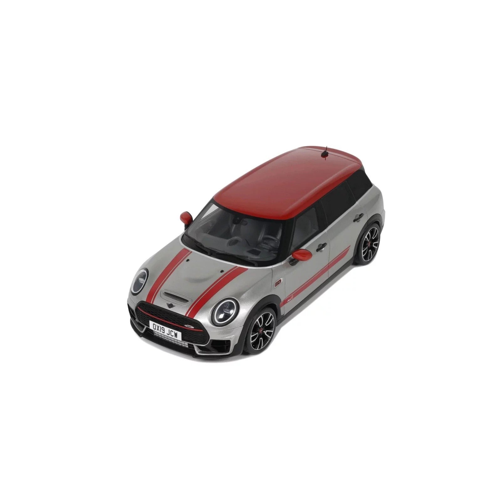 Mini Clubman (F54) JCW 2021 Melting Silver III Red Deco 1:18 - 87581
