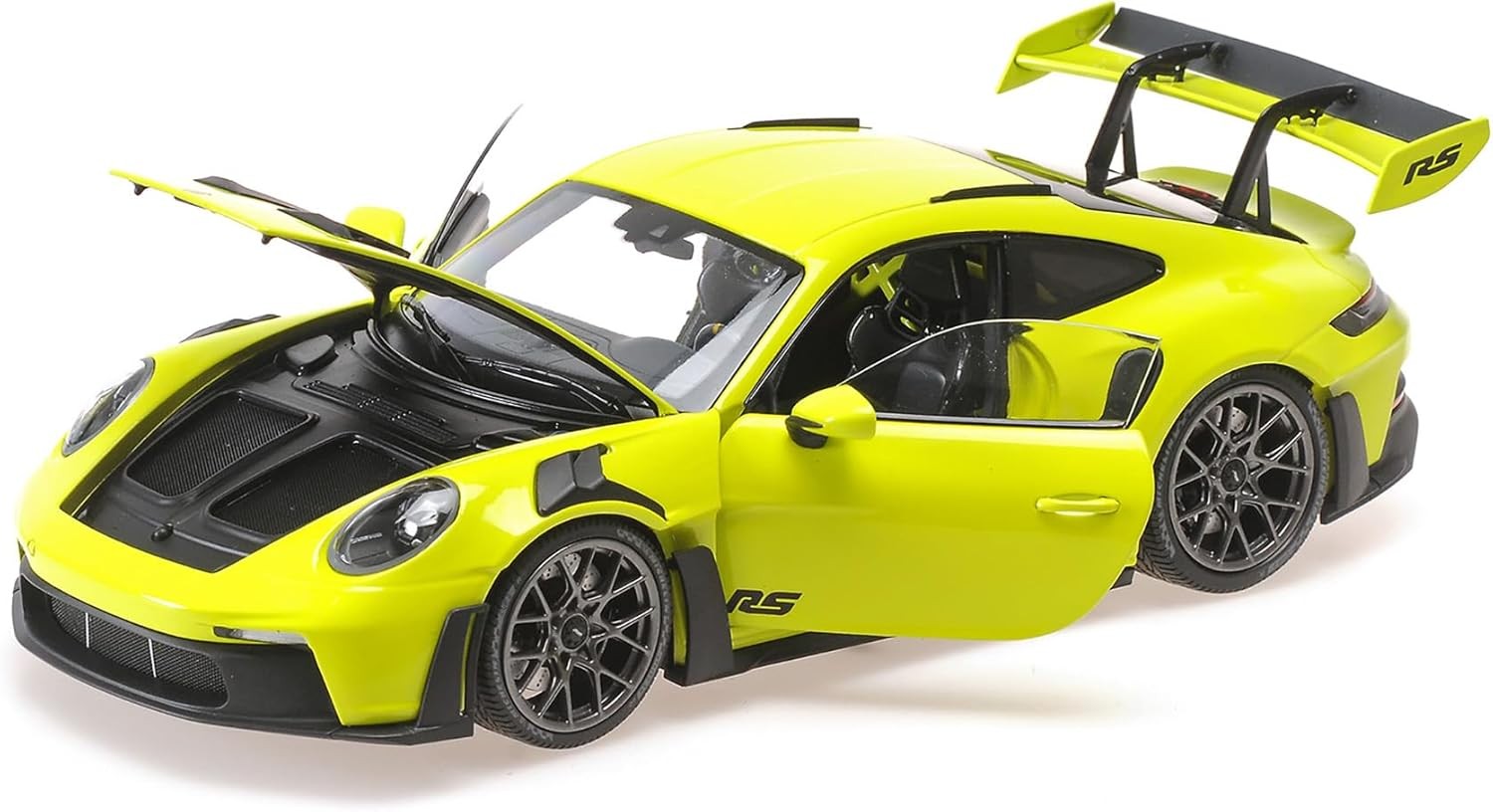 Porsche 911 GT3 RS 2023 Acid Green with Black Wheels 1:18 - 87669
