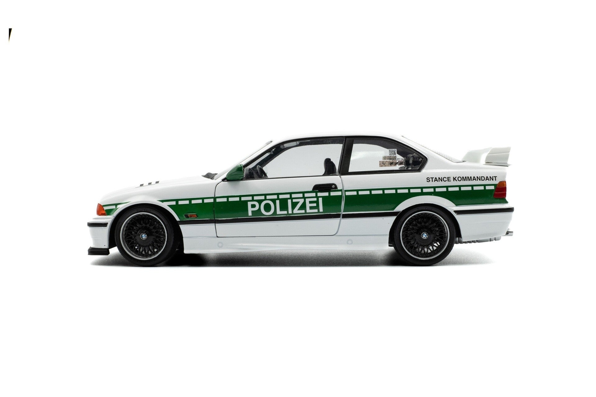 BMW M3 (E36) Coupé Drift Polizei 1991 White Green 1:18 Solido - 87806