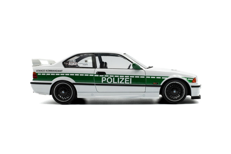 BMW M3 (E36) Coupé Drift Polizei 1991 White Green 1:18 Solido - 87810