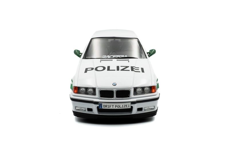 BMW M3 (E36) Coupé Drift Polizei 1991 White Green 1:18 Solido - 87811