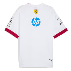 Ferrari F1 2025 T-Shirt Uomo Oversize Replica Pilota Puma White - 88044