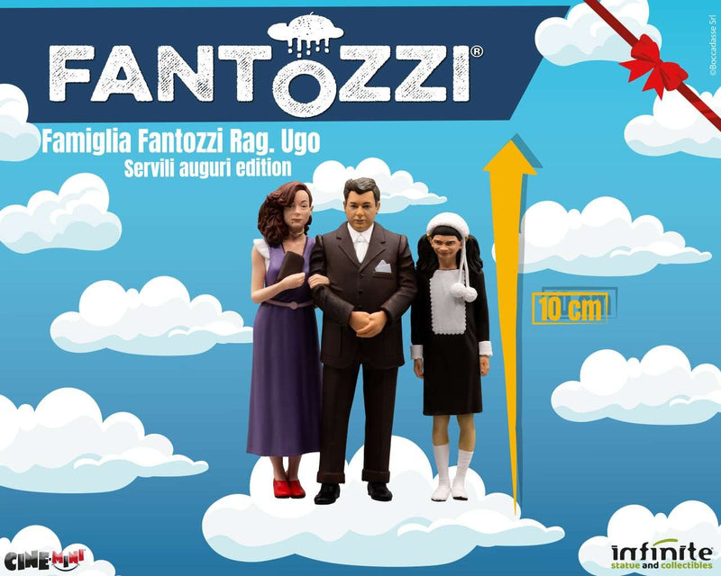 Fantozzi La Famiglia Ugo, Pina e Mariangela Cinemini Servili Auguri Edition Infinite Statue pvc 10cm-h - 88067