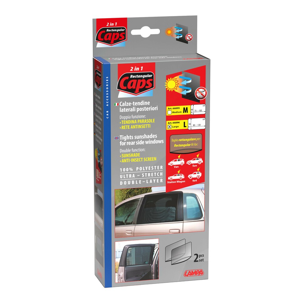 Caps Set 2 calze Tendine Laterali Rettangolare Dimensione cm 80-120 - h 58 - 88106