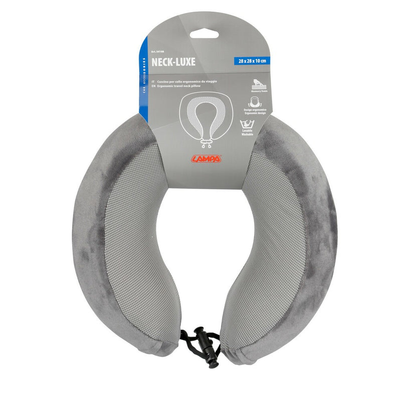 Neck-Luxe Cuscino per collo ergonomico da viaggio Grigio - 88143