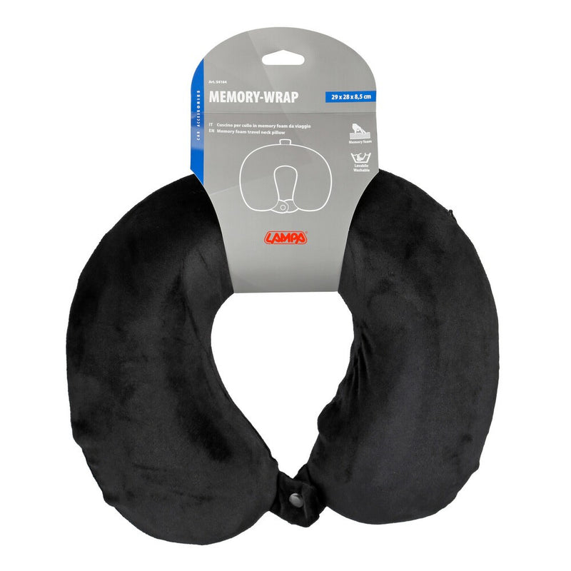 Memory-Wrap Cuscino per Collo in Memory Foam da viaggio Nero - 88157