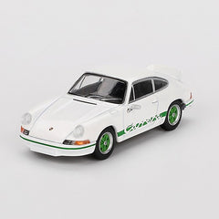 Porsche 911 Carrera RS 2.7 Grand Prix White with Green Livery 1:64 Mini GT - 88312