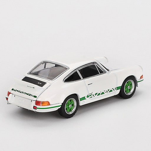 Porsche 911 Carrera RS 2.7 Grand Prix White with Green Livery 1:64 Mini GT - 88314