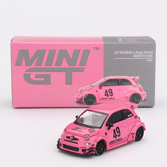 Abartth 595 LB-WORKS x Abas Works Pink 1:64 - 88324