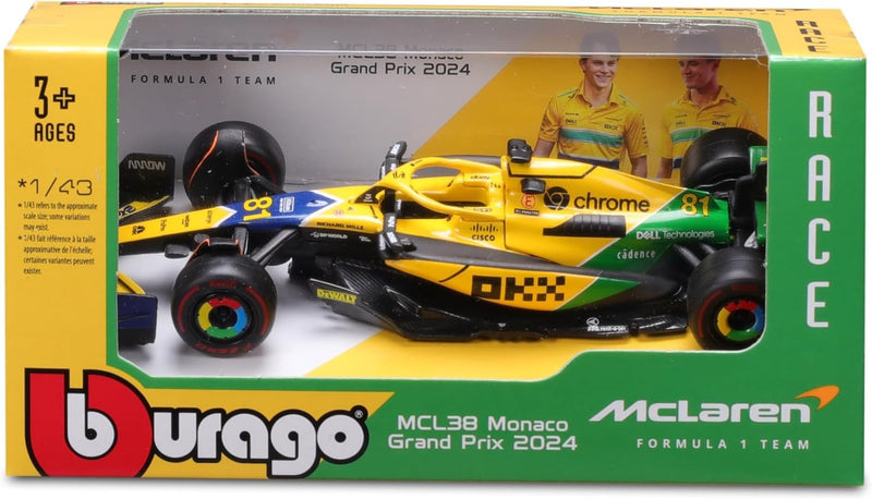 McLaren MCL38 2nd Monaco GP F1 2024 Oscar Piastri 1:43 No Driver - 88360