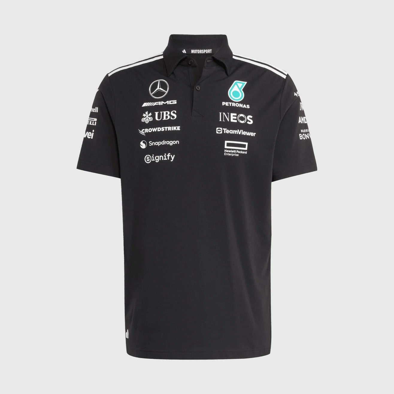 Mercedes-AMG Petronas F1 2025 Team Polo Adidas Black - 88550
