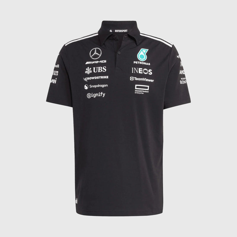 Mercedes-AMG Petronas F1 2025 Team Polo Adidas Black - 88550