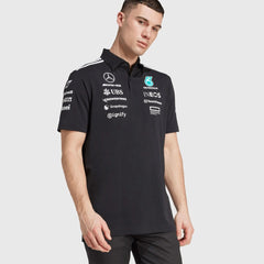Mercedes-AMG Petronas F1 2025 Team Polo Adidas Black - 88553