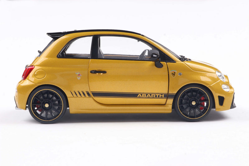 Fiat F595 Abarth 2024 Solido Works Yellow Metallic - Black 1:18 - 88628