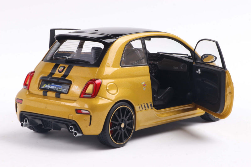 Fiat F595 Abarth 2024 Solido Works Yellow Metallic - Black 1:18 - 88633