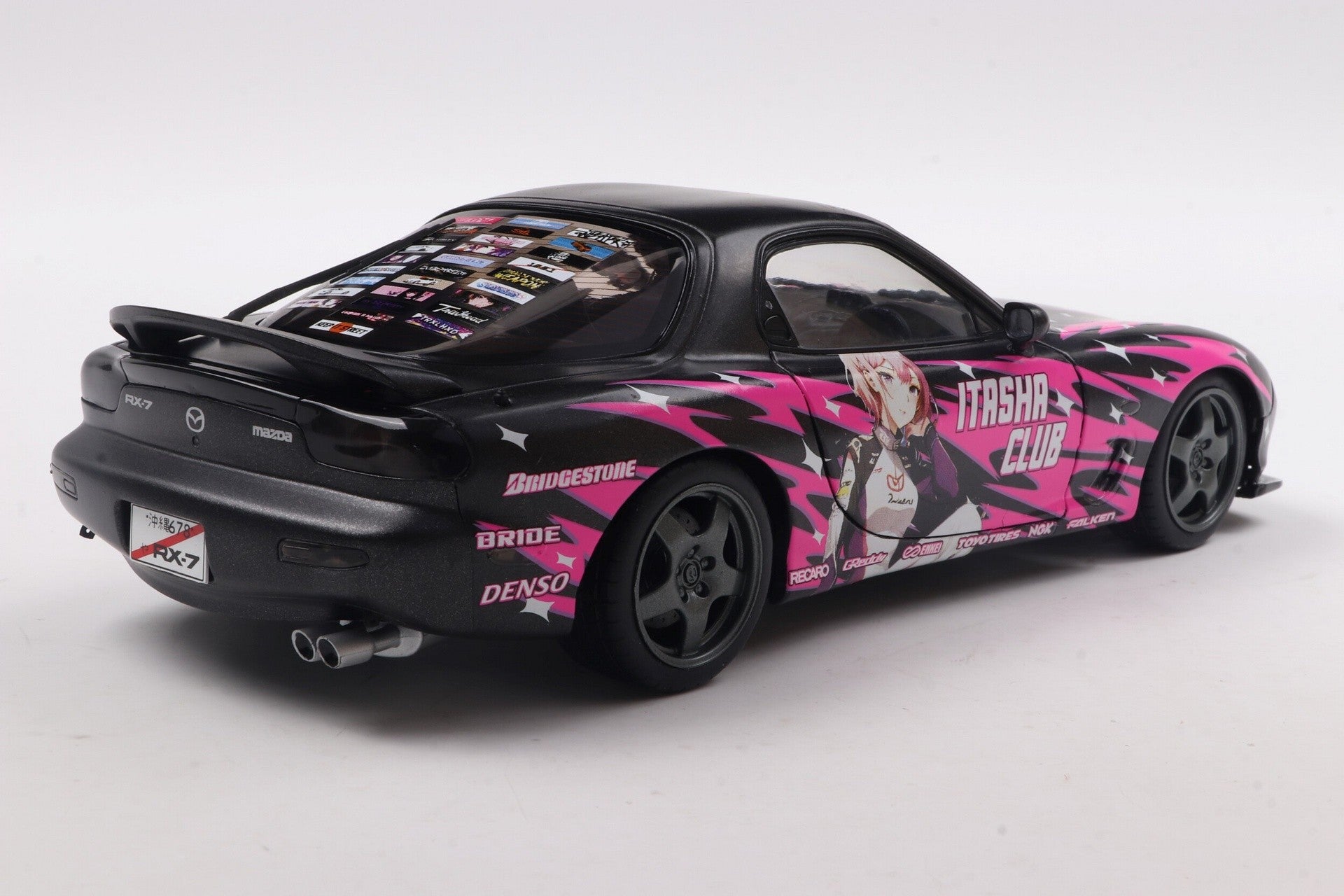 Mazda RX7 (FD3) RS Solido Works Itasha Club pink - black 1:18 - 88723