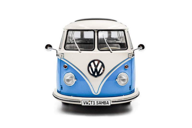 Volkswagen T1 Samba Minibus 1962 Light Blue White 1:18 - 88861