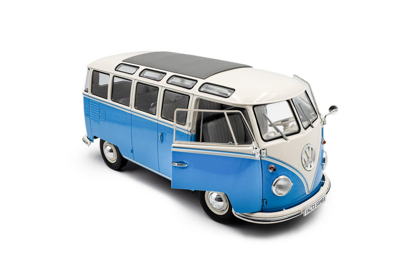 Volkswagen T1 Samba Minibus 1962 Light Blue White 1:18 - 88862