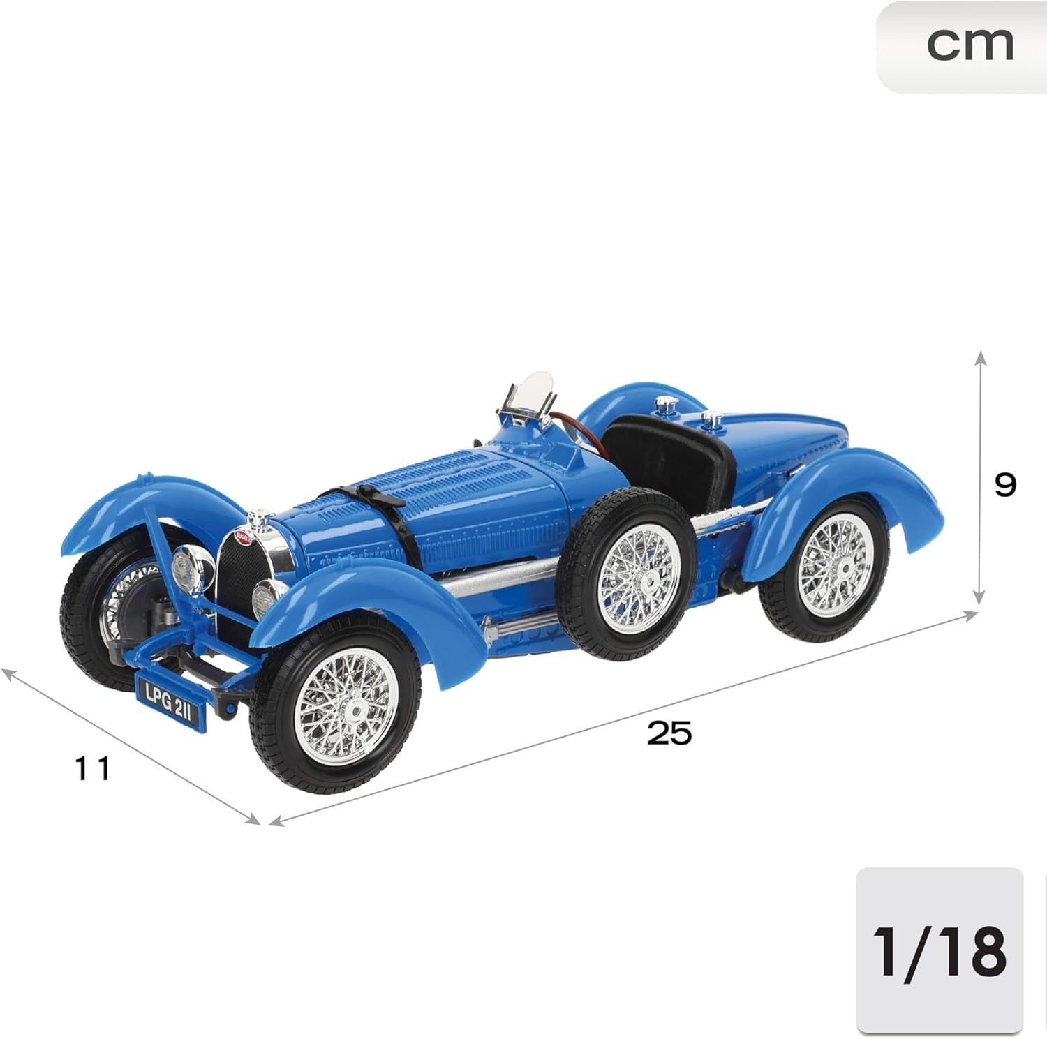 Bugatti Type 59 anno 1934 Blu 1:18 - 89002
