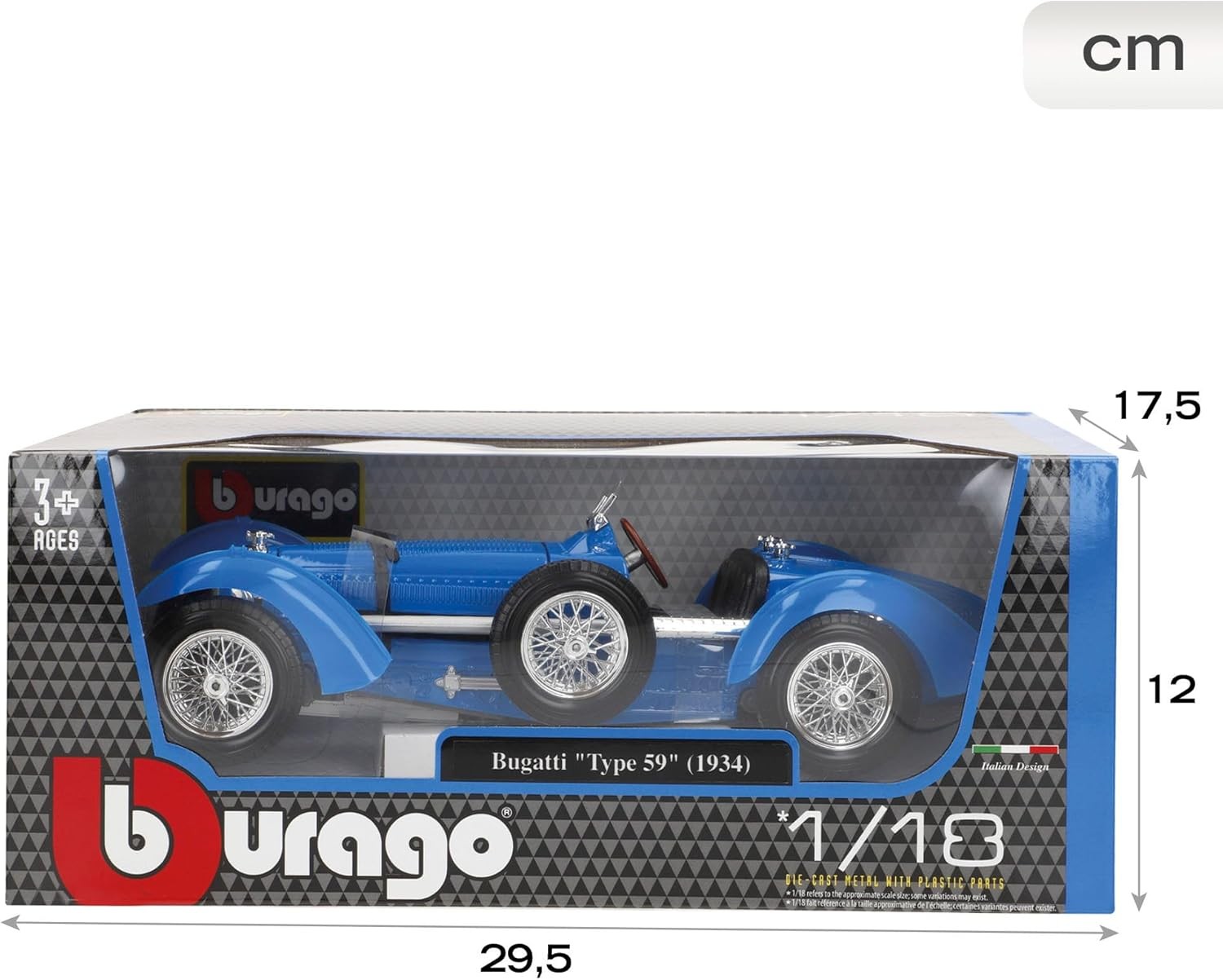 Bugatti Type 59 anno 1934 Blu 1:18 - 89004