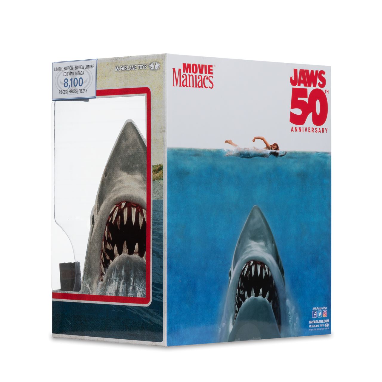 Lo Squalo Movie Maniacs Jaws 50th Anniversary Limited Edition Figure - 89627