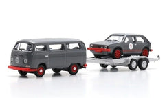 Volkswagen T2 Bus + Trailer with VW Golf I GTI 1:87 - 89903