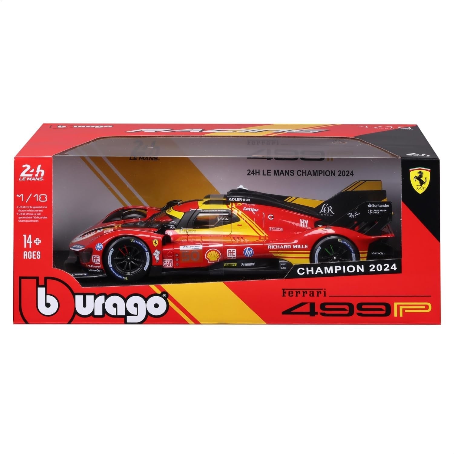 Ferrari 499P AF Corse 50 Winner  24h Le Mans 2023 Fuoco - Molina - Nielsen 1:18 - 89972