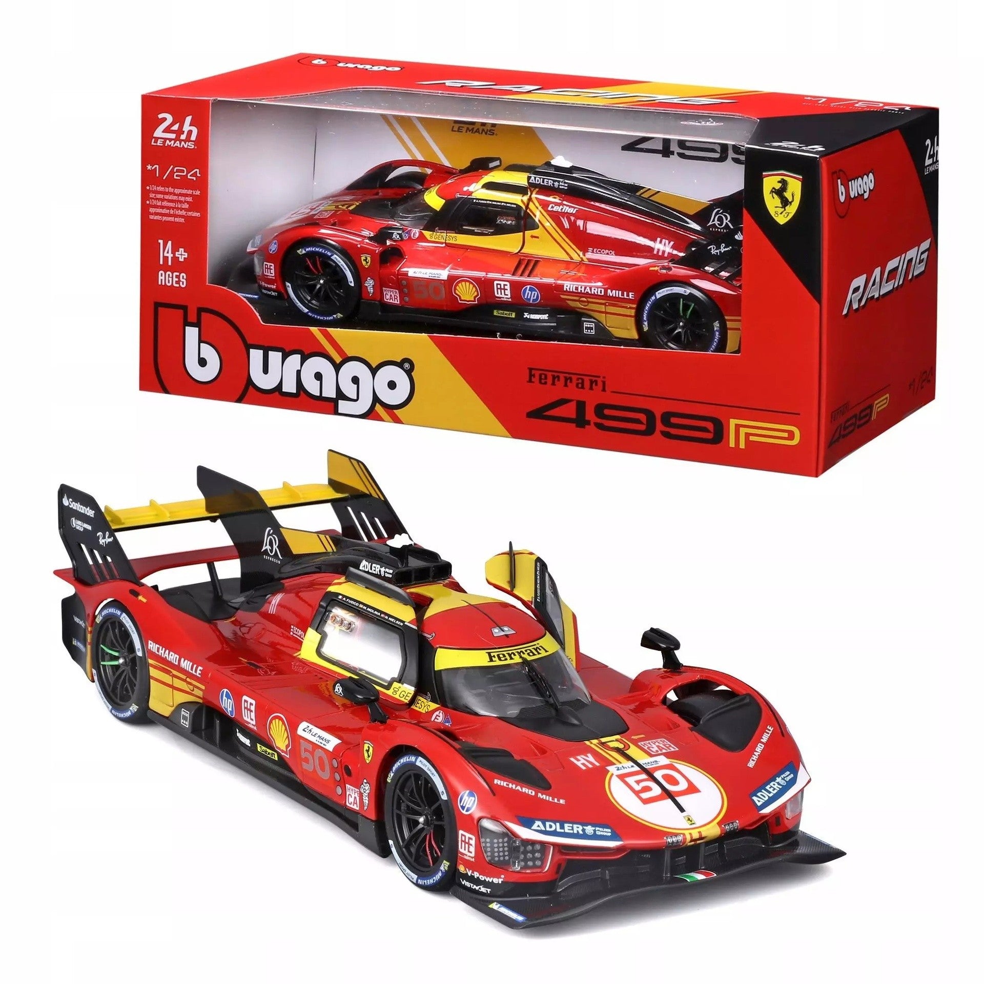 Ferrari 499P AF Corse 50 Winner 24h Le Mans 2024 Fuoco - Molina - Nielsen 1:24 - 90108