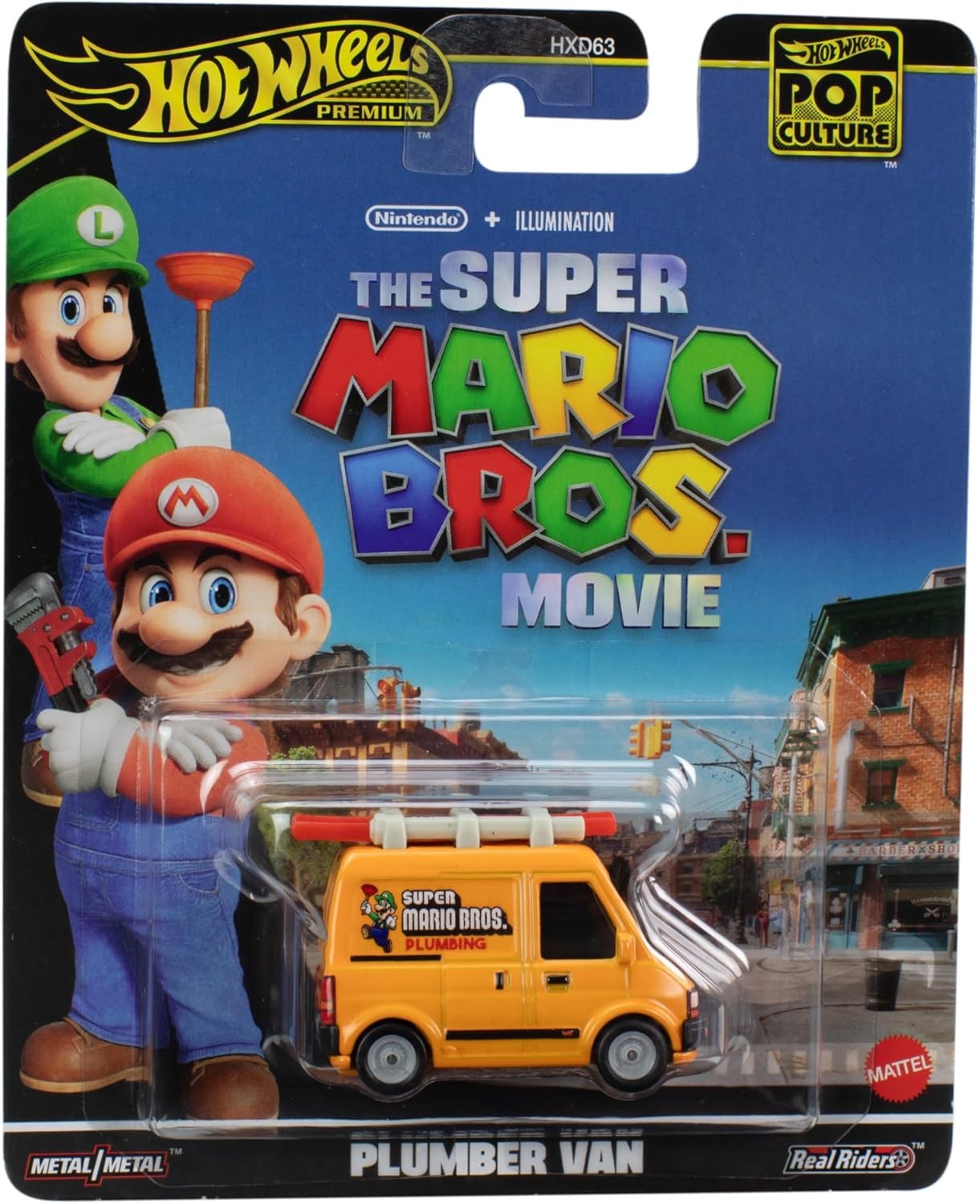 Mario Movie Plumber Van Yellowe Plummer Van Hot Wheels 1:64 - 90307