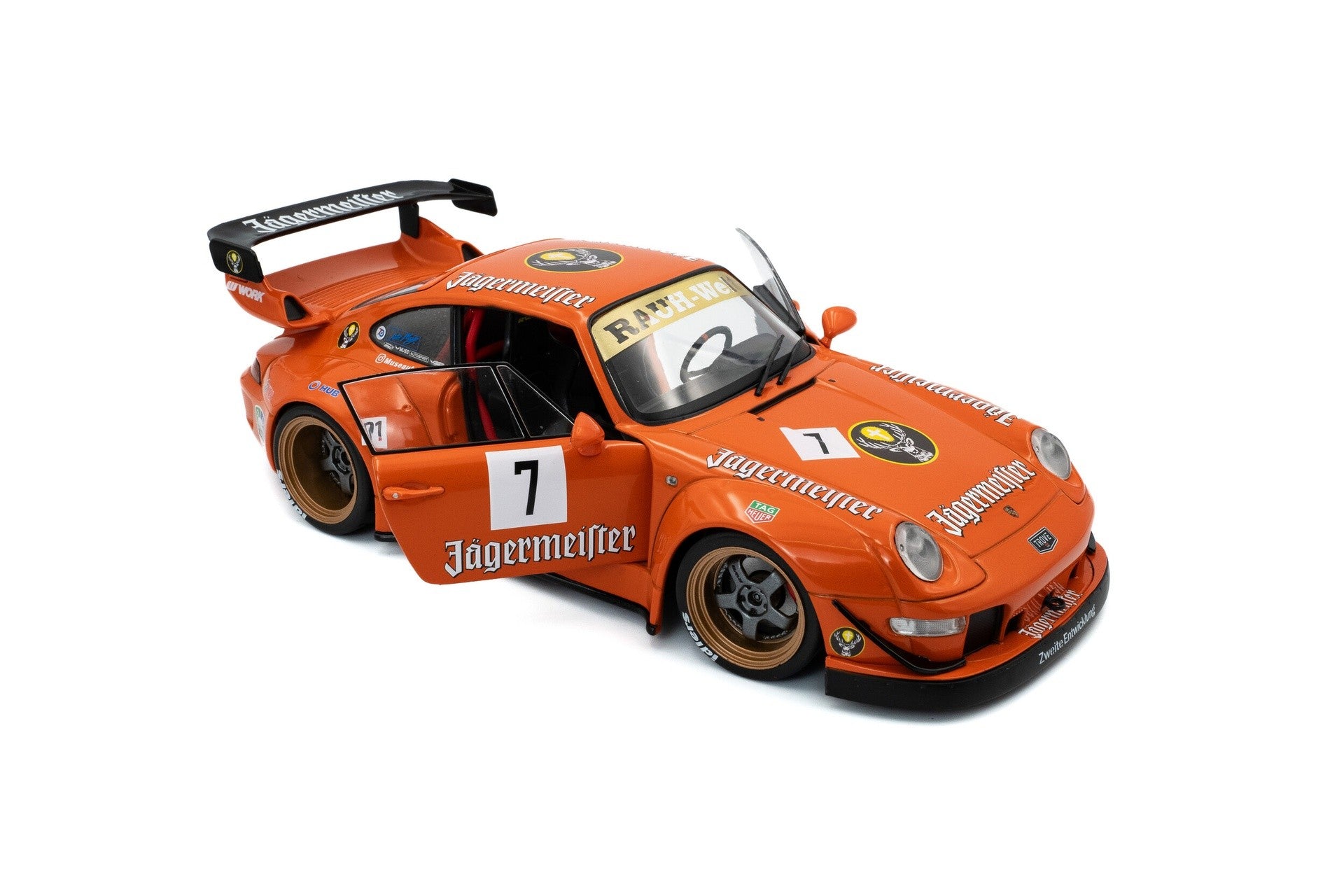Porsche 911 (993) RWB Rauh-Welt Bodykit "Jagermeister" 7 Orange 1:18 - 90476