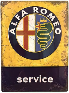 Metal Tac Signs 3D "Alfa Romeo Service" 15*20cm - 90661